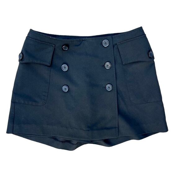 Cache y2k black double button skort size 0 - Picture 1 of 3
